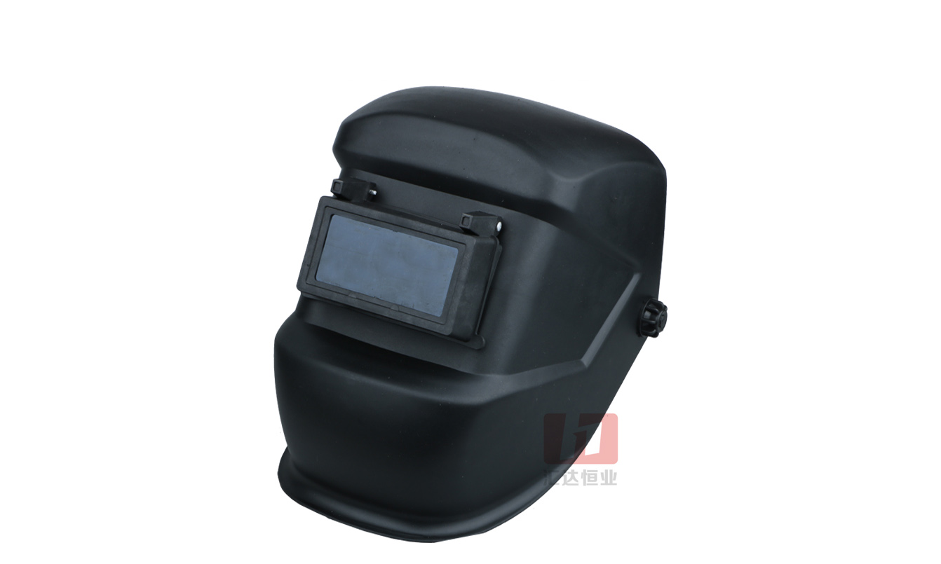 頭戴式黑色電焊面罩氩弧焊帽 雙層玻璃隔熱焊接防護面罩
